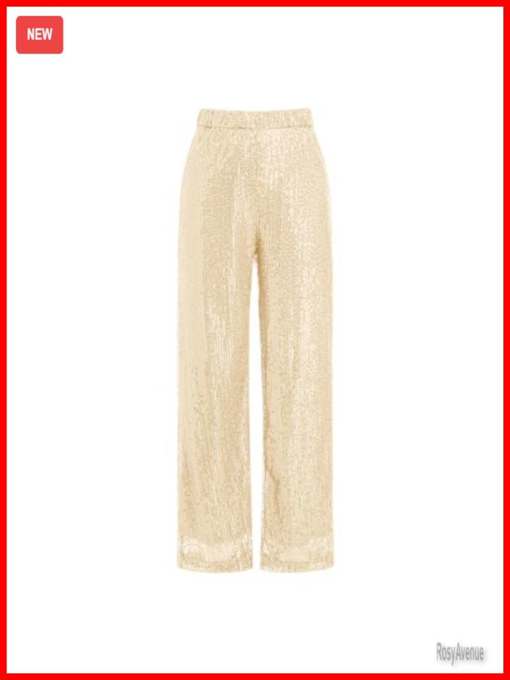 Wide Leg Sequin Pants High Waisted Sparkle Glitter Bling Dance Party Trousers